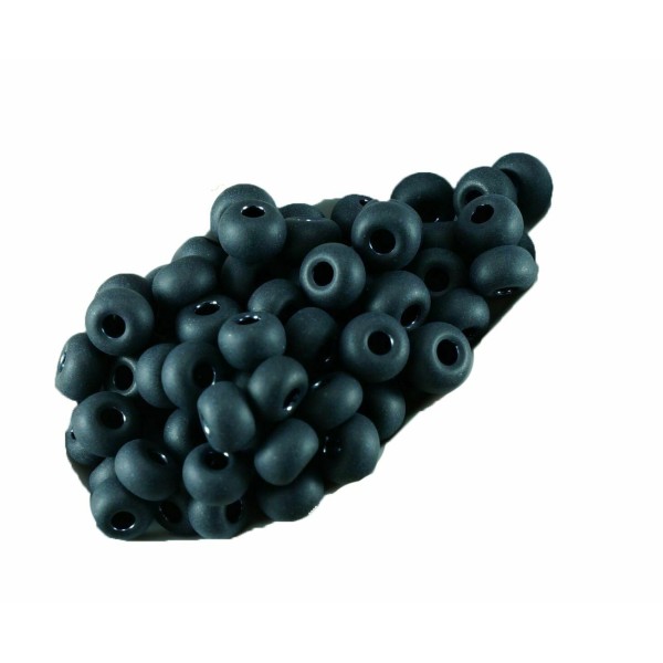 20g Matte Noir Tchèque Boules de graines rondes de verre 10/0 Perles précieuses Rocaille Spacer - Photo n°1
