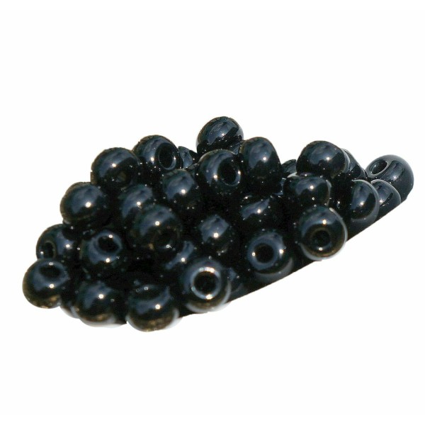 20g Boules à graines Opaque Noire Boules à graines de verre tchèque 6/0 PRECIOSA Pearls Rocaille Bou - Photo n°1