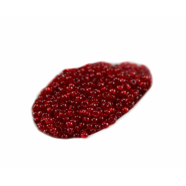 20g de cristal rouge rouge rouge rouge de verre rouge 9/0 Perles précieuses Rocaille Spacer - Photo n°1