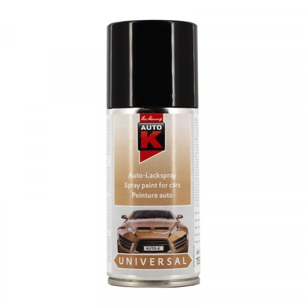 Bombe de peinture pour carrosserie - Multi-marques - Noir brillant - 150ml - Auto K - Photo n°1