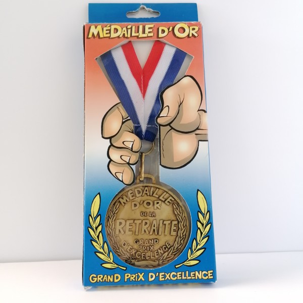 Médaille d'or de la retraite grand prix d'excellence - collier bleu, blanc, rouge. - Photo n°1