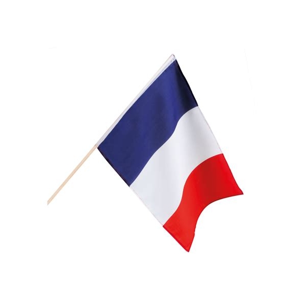Ce drapeau de la France est fabriqué en polyester. Taille : 30 x 40 x 60.5 cm - Photo n°1