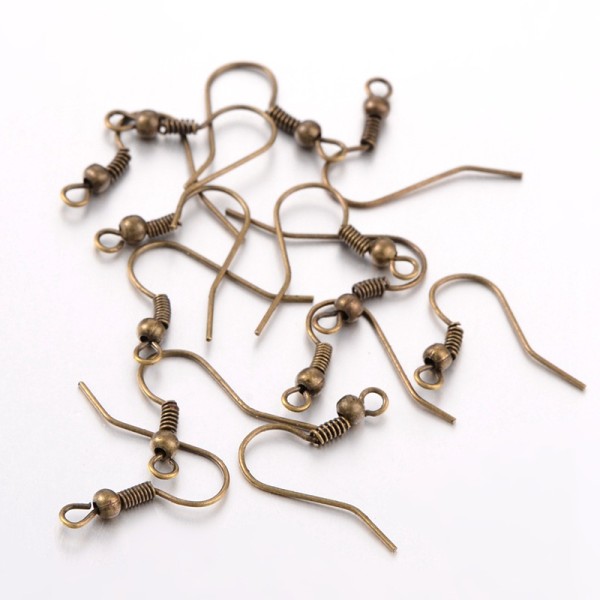 Crochets d'oreilles 18 mm bronze x 20 - Photo n°2
