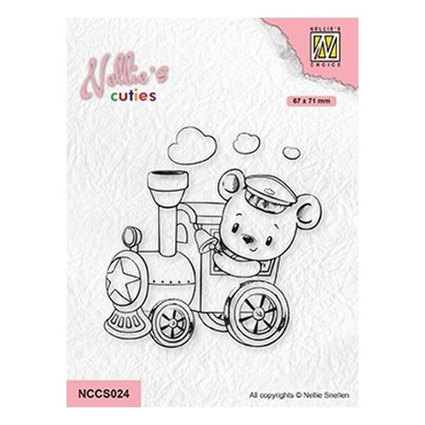 Tampon transparent clear stamp scrapbooking Nellie s Choice NOUNOURS TRAIN 024 - Photo n°1