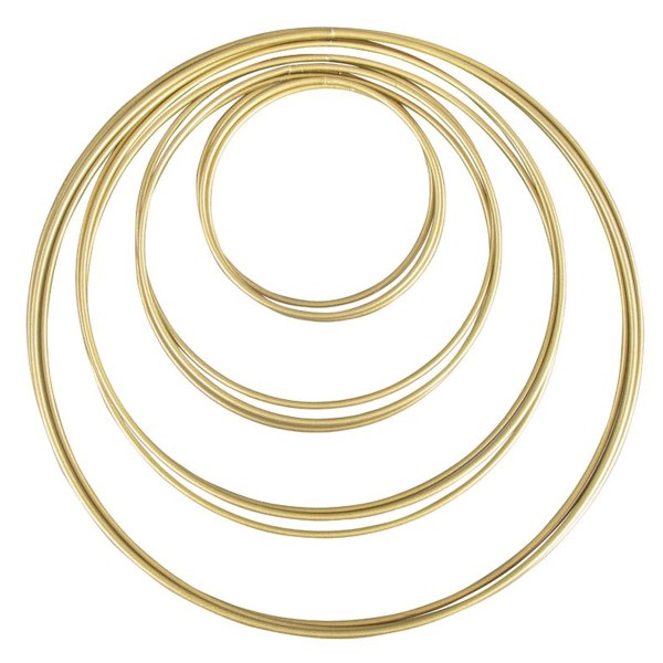 Cercles en métal - Doré - 10 à 25 cm - 12 pcs - Photo n°1
