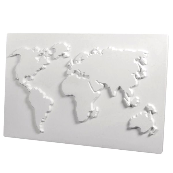 Moule pour béton créatif - Carte du monde - 32 x 22 x 1,2 cm - 1 pce - Photo n°2