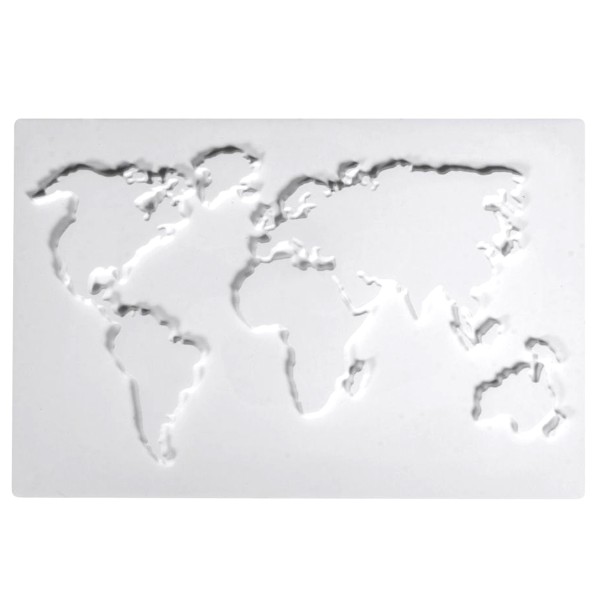 Moule pour béton créatif - Carte du monde - 32 x 22 x 1,2 cm - 1 pce - Photo n°5