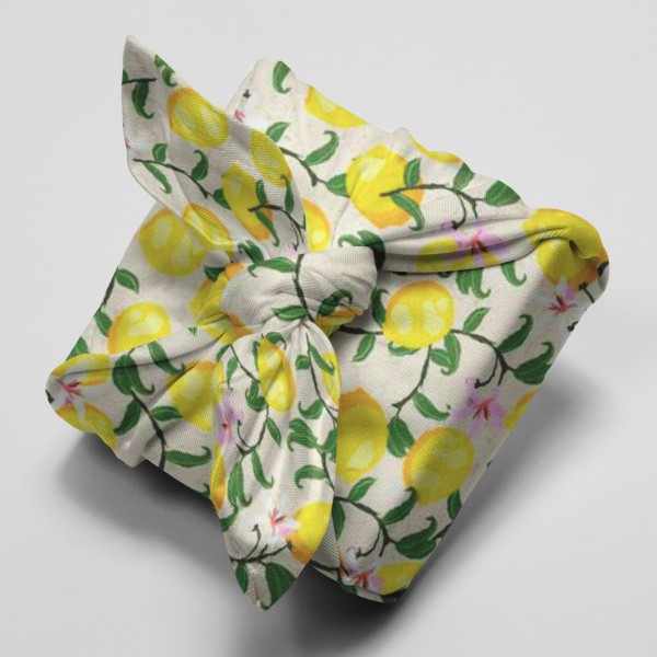Tissu Stof Fabrics - Citronella Bloom - Citrons et fleurs - Par 10 cm - Photo n°4