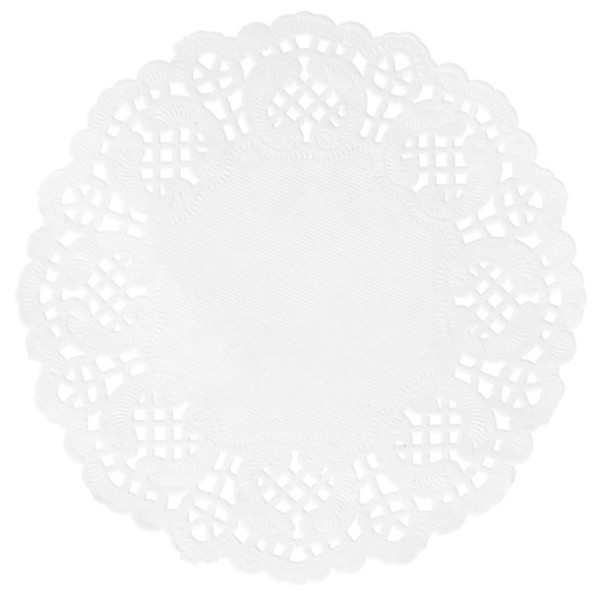 10 Sets de table ronds Dentelle blanc - Photo n°1