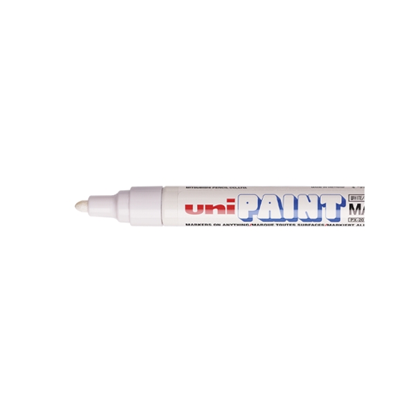 Marqueur huile créatif Uni Ball Paint Marker PX-20 pointe moyenne blanc - Photo n°1