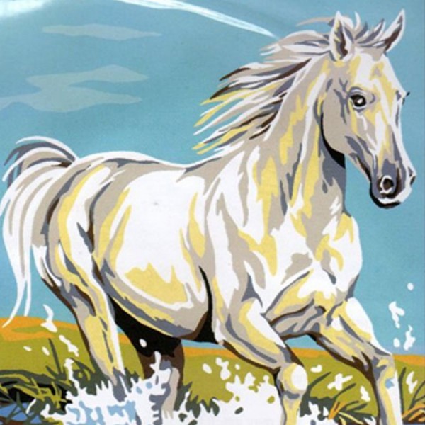 Kit canevas 30 x 40 cm Seg de Paris modèle cheval blanc - Photo n°2
