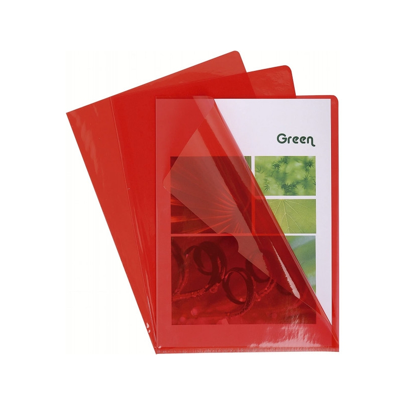Boîte de 100 pochettes coins A4 lisse rouge plastique Exacompta - Classeurs  chemises trieurs - Creavea