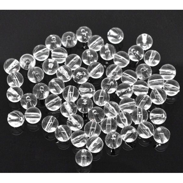 10 Perles en Acrylique 10mm Transparent - Photo n°3