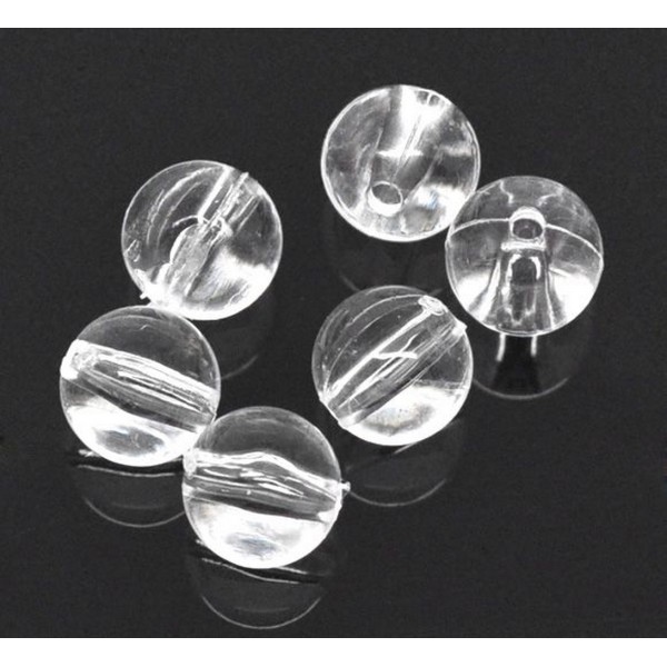 10 Perles en Acrylique 10mm Transparent - Photo n°1