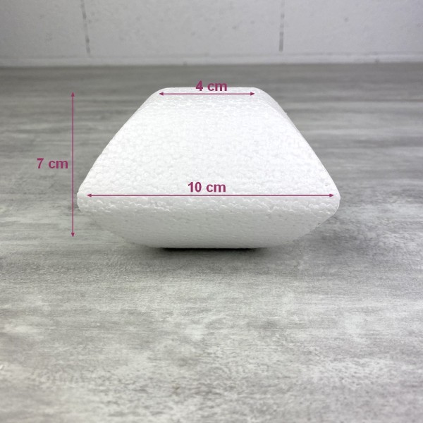 Petit Socle Coussin en polystyrène blanc, Largeur 10 cm x Epais. 7cm, 28 kg/ m3, dummy pour centre d - Photo n°2