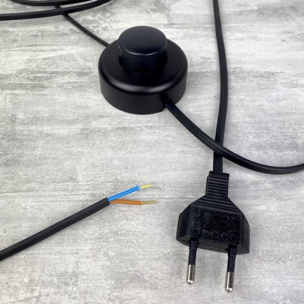 Cable avec interrupteur à pied noir, longueur 3,50 m, cordon électrique 250V - Photo n°3