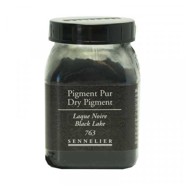 Pigment en poudre - Sennelier - Laque Noir - Pot de 200 ml - Photo n°1