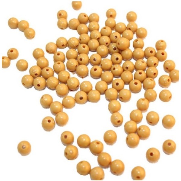 Lot de 45 perles dorées - Photo n°1