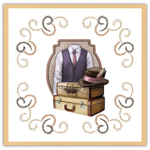 Stitch and do 176 - kit Carte 3D broderie - Collection homme gentlemen - Photo n°4