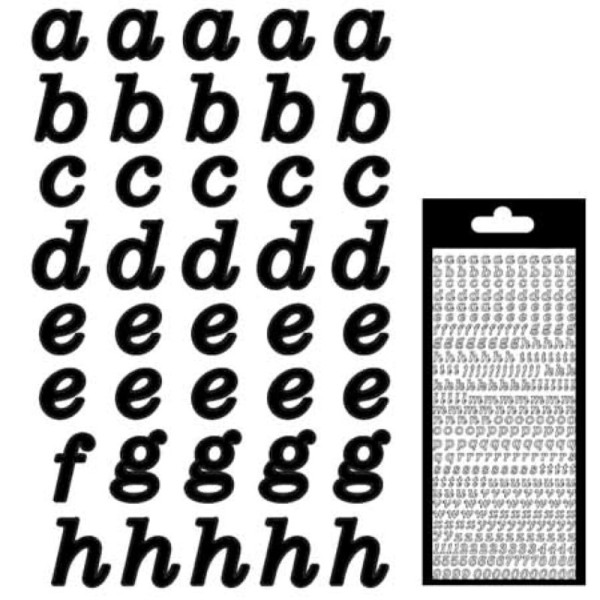 Sticker Alphabet minuscule Noir - Photo n°1