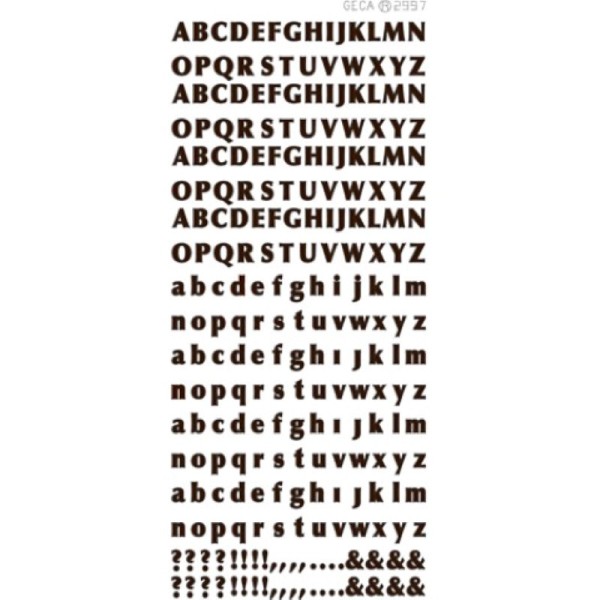 Sticker - Thème alphabet - marron - Photo n°1