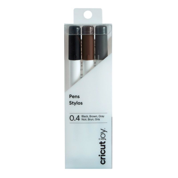 3 stylos à pointe fine noir, marron et gris 0,4 mm Cricut - Photo n°1