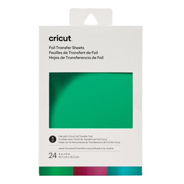 24 feuilles de transfert Foil bleu, vert, violet, blanc 15,2 x 10,1 cm Cricut - Photo n°1