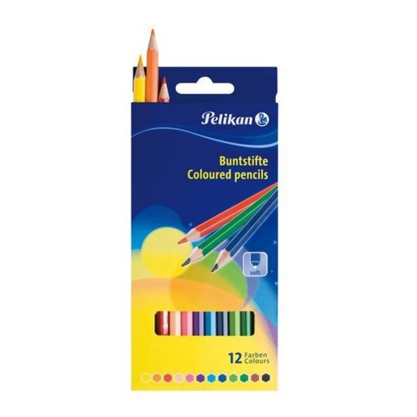 Crayons de couleur standard, étui en carton de 12 - Photo n°1
