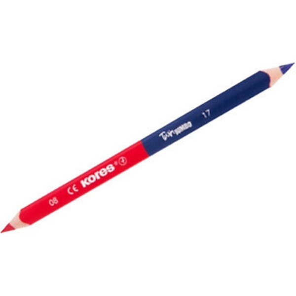 Crayon de couleur TWIN Jumbo, bleu/rouge, triangulaire - Photo n°1