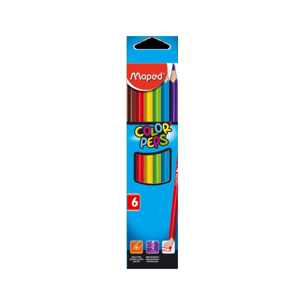 6 Crayons de couleurs 