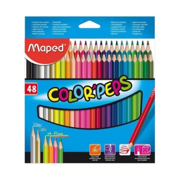 48 Crayons de couleurs 