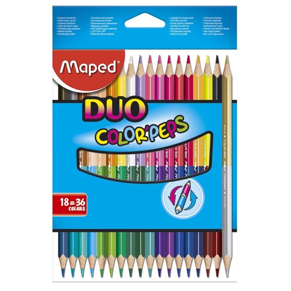 18 Crayons de couleurs 