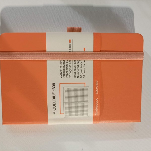 Miquelrius , des carnets de qualité à petit carreaux , orange vintage - Photo n°1