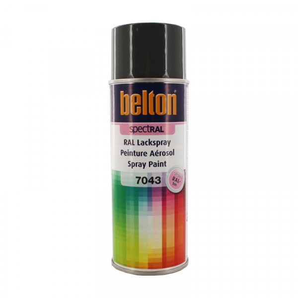 Bombe de peinture Belton Spectral RAL7043 gris signalisation 400ml - Photo n°1