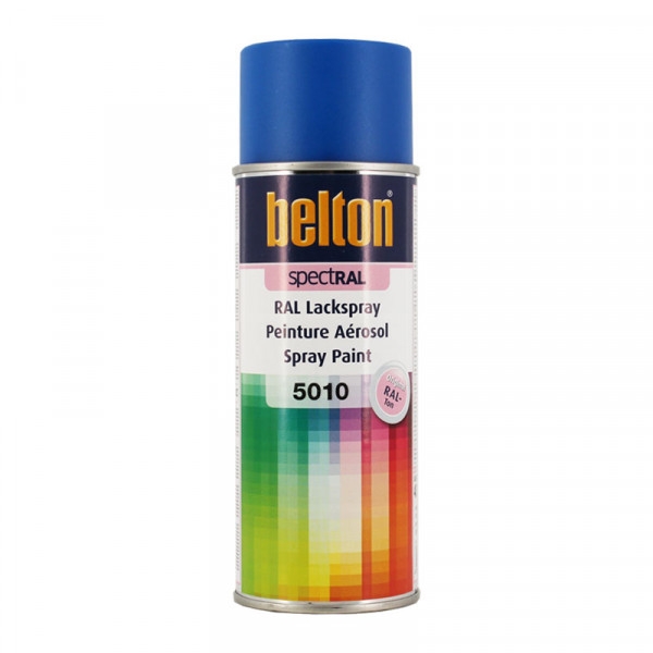 Bombe de peinture Belton Spectral RAL5010 bleu gentiane mat 400ml - Photo n°1