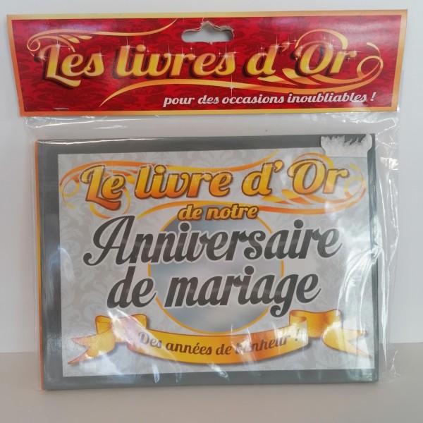 Livre d'or de notre anniversaire de Mariage des années de bonheur ! - accessoire fête mariage - Photo n°1