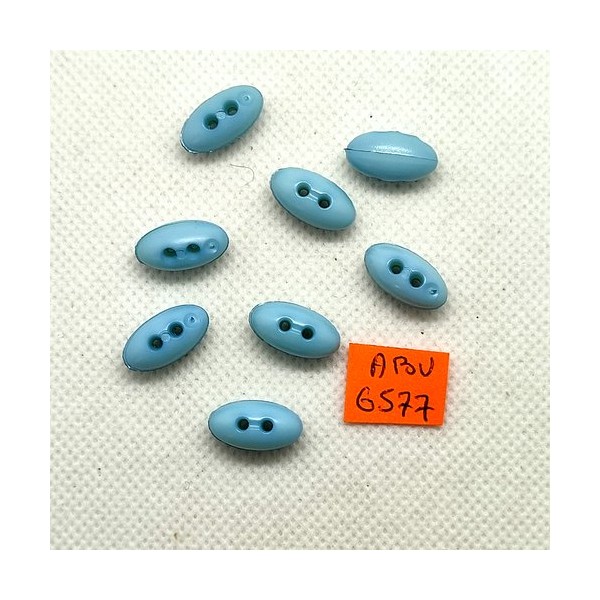 8 Boutons brandebourg en résine bleu clair - 8x15mm – ABV6577 - Photo n°1