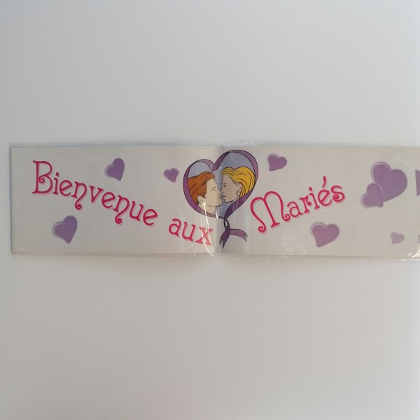 Banderole Bienvenue aux Mariés - décoration accessoire mariage - Photo n°1