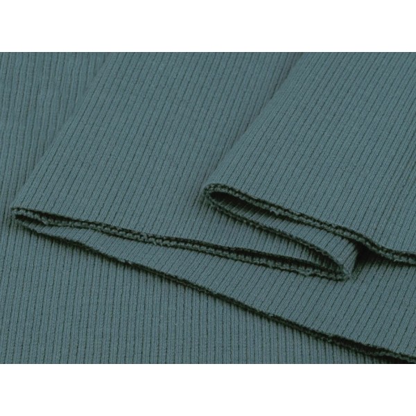 1pc (MT323) tissu côtelé turquoise / tricot côtelé élastique-tube 16x80 cm, mercerie - Photo n°2