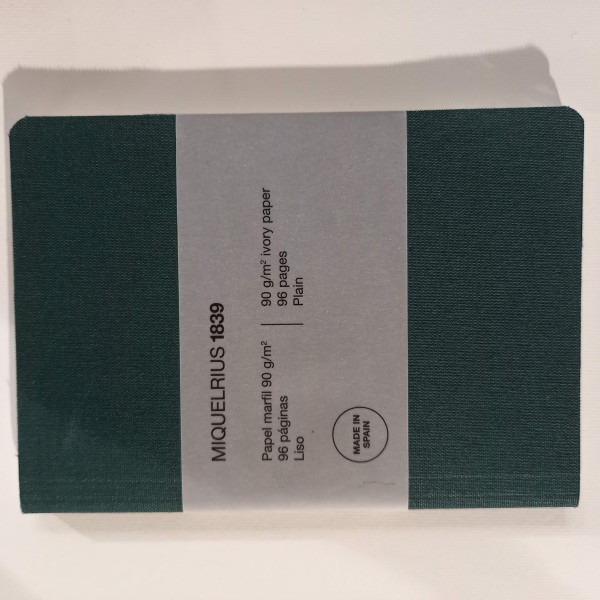Carnet souple de poche à couverture vintage   , imitation toile   verte - Photo n°1