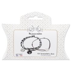 Kit DIY Bijoux - Duo de bracelets - Noir - 2 pcs