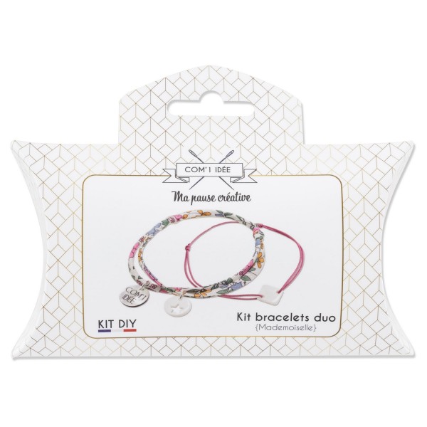 Kit DIY Bijoux - Duo de bracelets - Rose - 2 pcs - Photo n°1