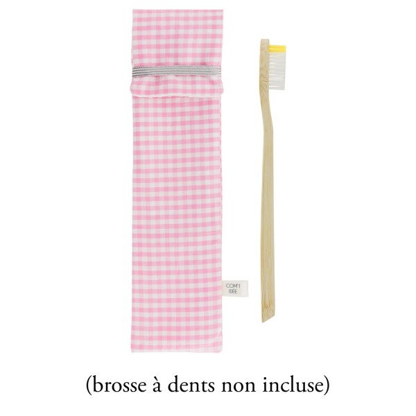 Kit couture - Kit de toilette Vichy Rose - 3 pcs - Photo n°4