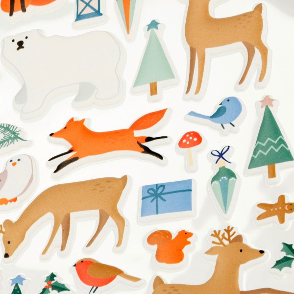 Stickers Puffies XL Noël - Woodsy Christmas - 40 pcs - Photo n°2