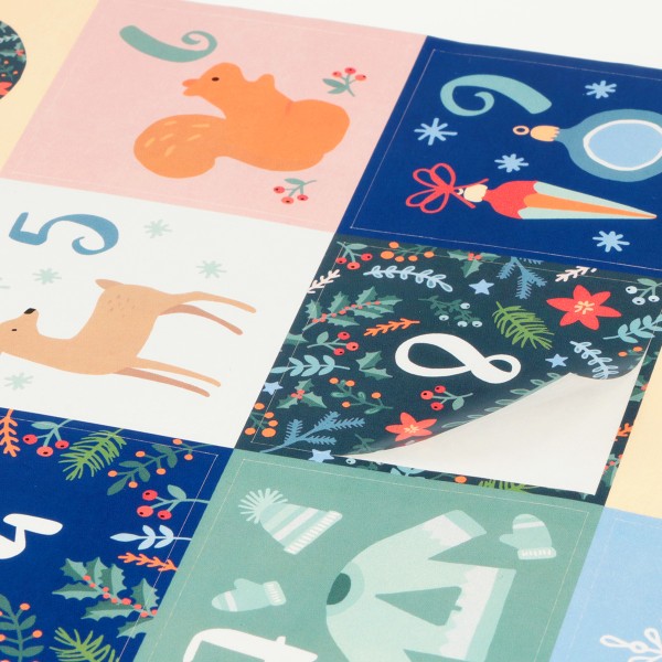 Stickers Calendrier de l'Avent - Woodsy Christmas - 5 x 5 cm - 24 pcs - Photo n°4