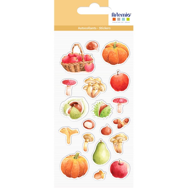 Stickers Puffies - Fall in Love - Fruits - 18 pcs - Photo n°1
