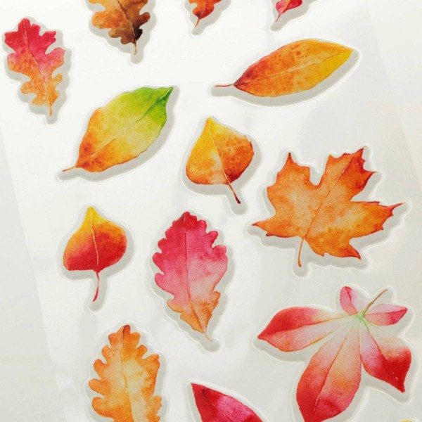 Stickers Puffies - Fall in Love - Feuilles - 15 pcs - Photo n°2