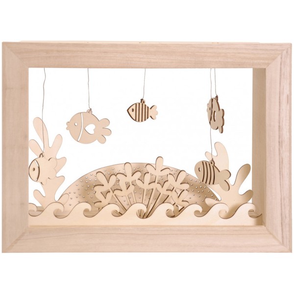 Silhouettes en bois à décorer - Petits poissons - 10 pcs - Photo n°1