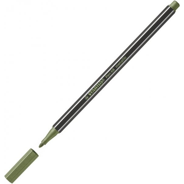 Feutre stabilo Pen 68 Metallic - Vert clair - Photo n°1
