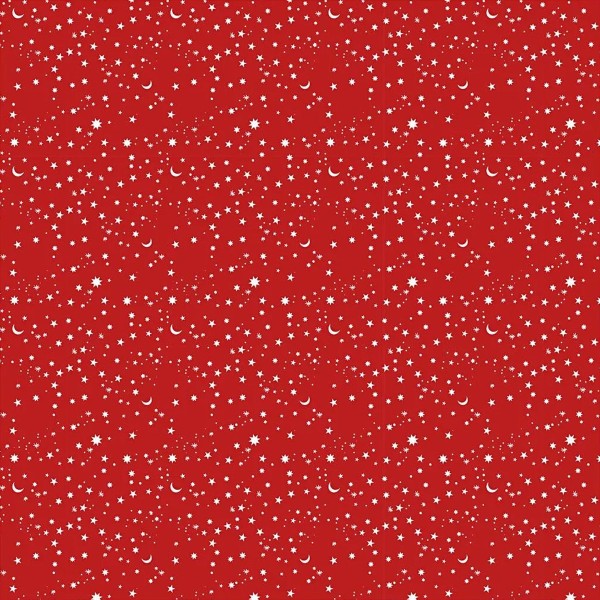 Rouleau de papier cadeaux - Rouge étoilé - 50 cm x 5 m - Photo n°2